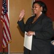 Official City Photo of the swearing in ceremony for new City Clerk