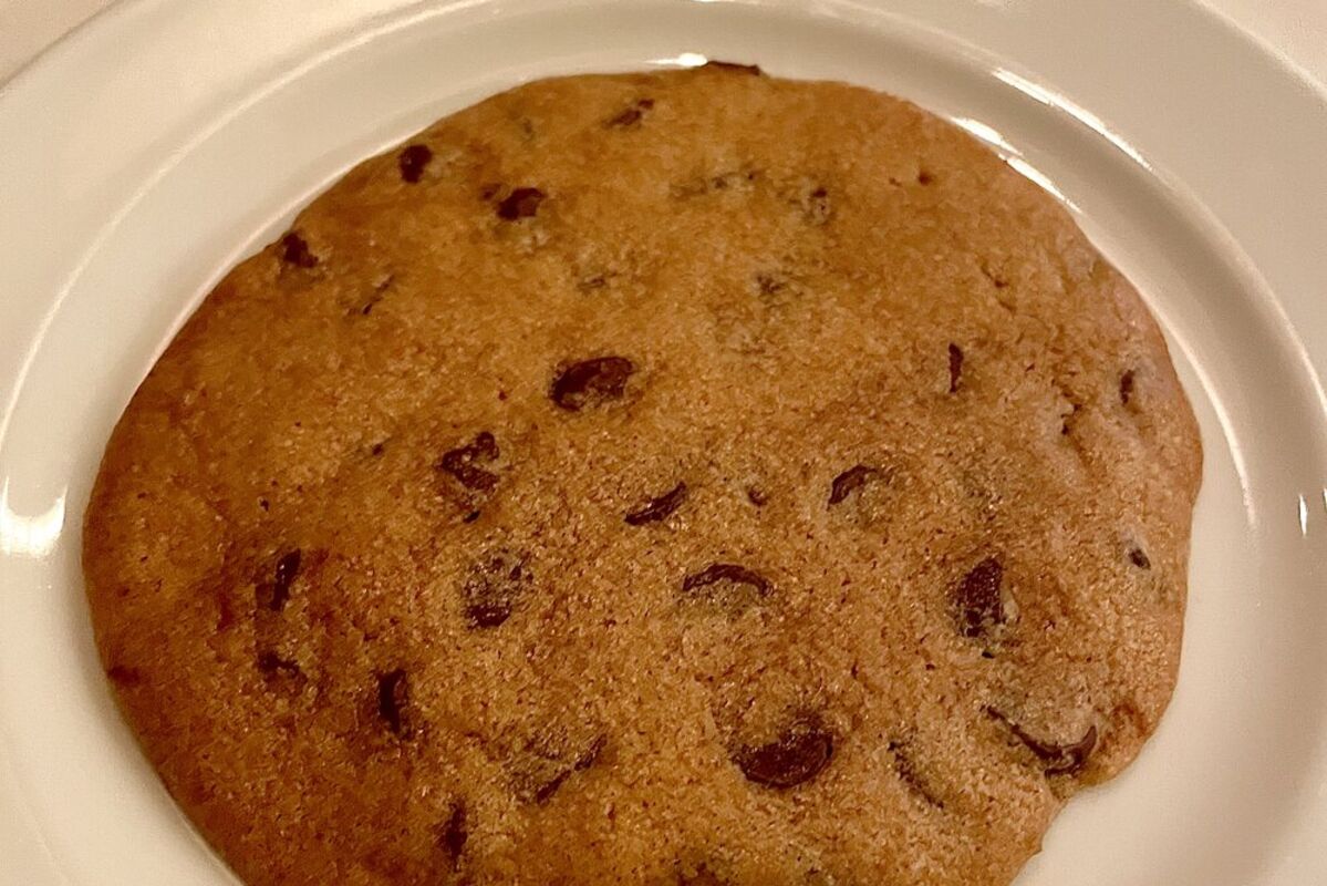Chocolate chip cookie from Ocean Prime Beverly Hills restaurant.