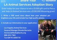 Pet Adoption LA Animal Services grant Petco Foundation
